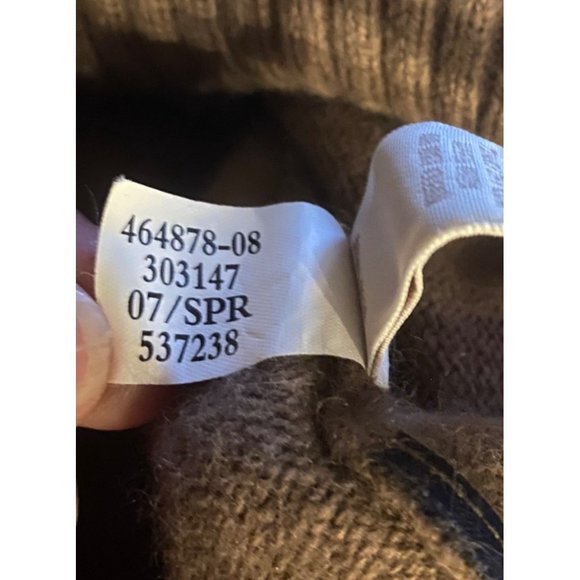 Banana Republic Luxury Blend Sweater Size Medium Cotton Angora Cashmere Caramel - Picture 6 of 9